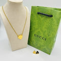 Premium Gold Love Wings Jewelry Set