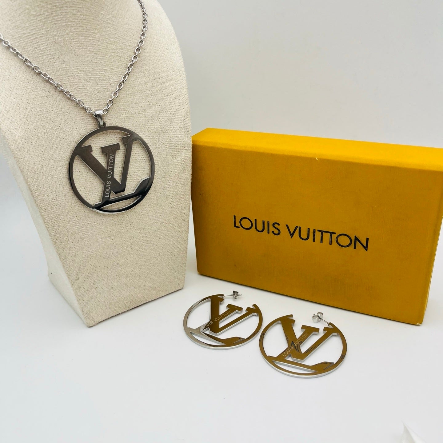Luxury Gold-Plated Monogram Jewelry Set (Multi-Color Finish Options)