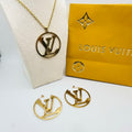 Luxury Gold-Plated Monogram Jewelry Set (Multi-Color Finish Options)