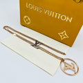 Luxury Gold Monogram Pendant Necklace Set