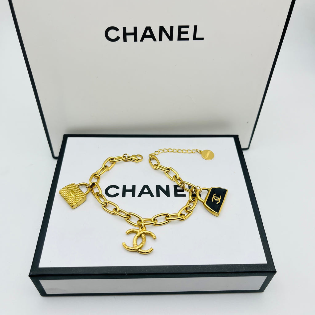 Luxury  Charm Bracelet with Multicolor Designer Pendants