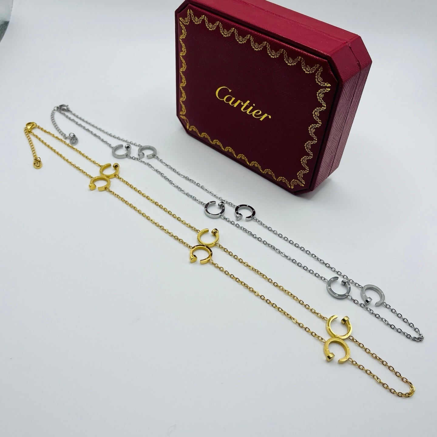 Luxury Gold Charm Bracelet with Multicolor Designer Pendants
