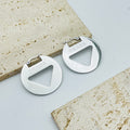 Trendy Geometric Circle Drop Earrings (Gold & Silver)