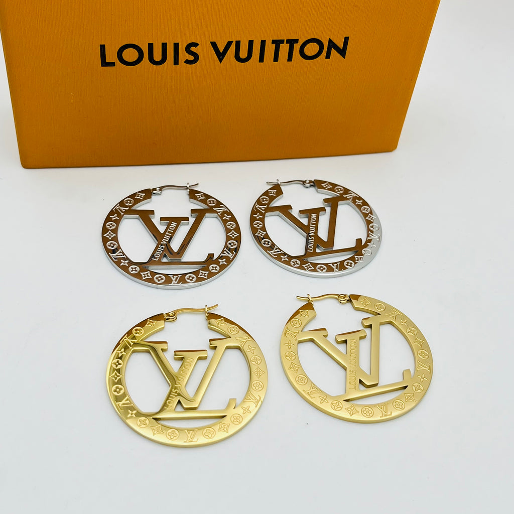Luxury Gold Circle Drop Earrings