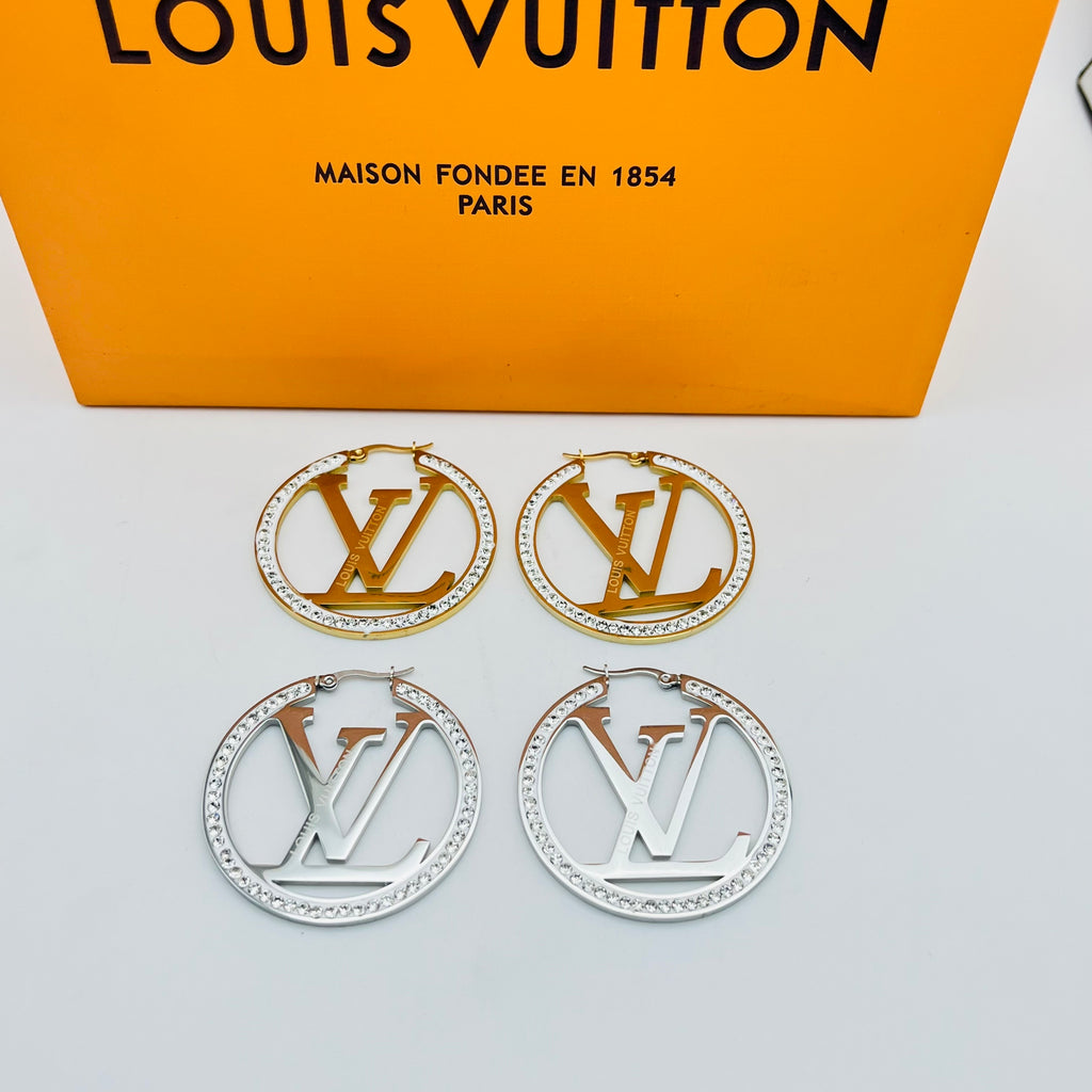 Luxury Gold Circle Drop Earrings