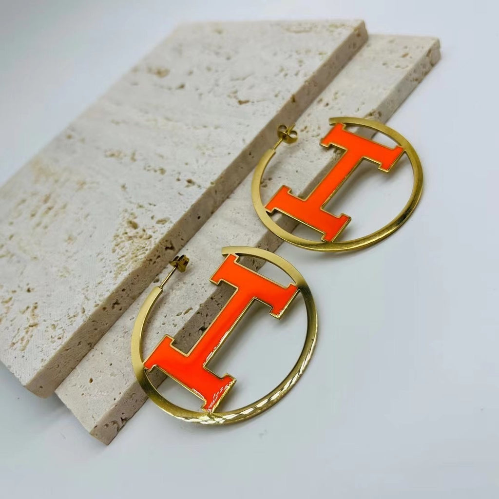 Elegant Initial “I” Hoop Earrings (Gold & Silver Options)