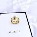 Elegant Gold Solitaire Ring Set – Luxury Stackable Couple Ban