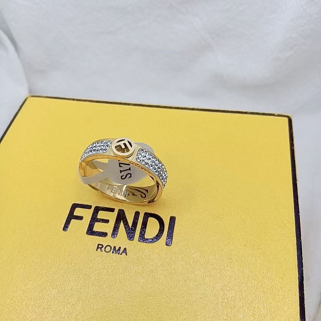 Luxury Two-Tone Crystal Band Ring – Gold Designer-Inspired Statement