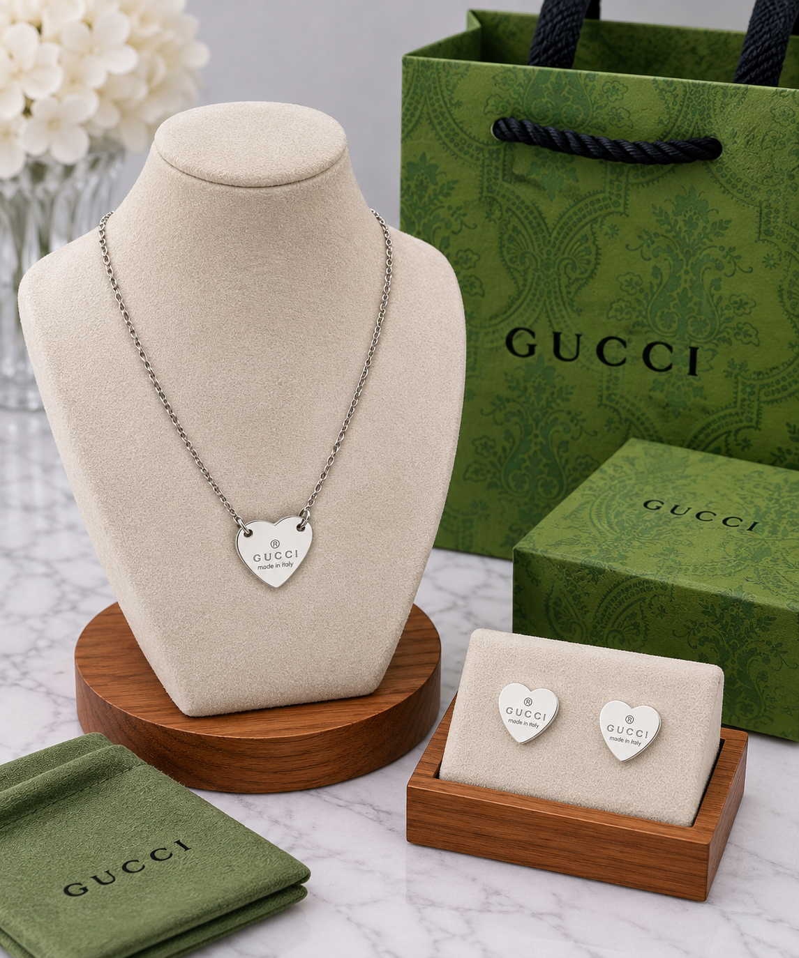 Premium Gold Love Wings Jewelry Set