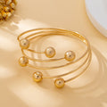 Women's Bracelet, Fashionable, Creative, Exquisite Round Ball, Multi-Layered Lines, Open Adjustable Bracelet, Suitable for Daily Wear