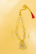 Designer Festive Necklace Set with Matching Dangle Earrings