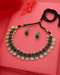 Peacock Grace Temple Necklace Set